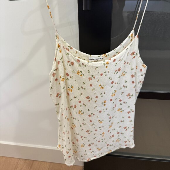 Reformation Atticus Camisole with Flowers Size XL - Picture 1 of 5